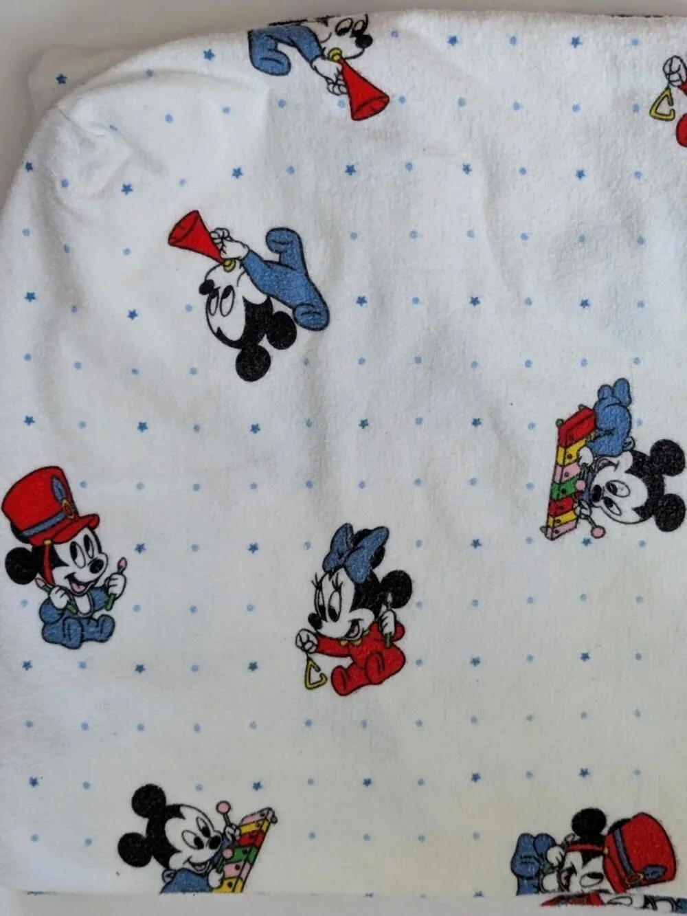 Vintage 1984 Disney Baby Mickey Minnie Dundee Fitted Crib Sheet